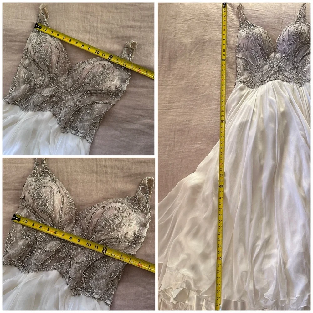 Customized Martina Liana 938 Boho Ivory Silk And Lace Wedding Dress Size 12 US - Picture 16 of 16